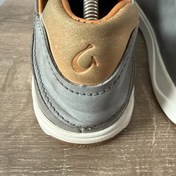 Olukai Lae Ahi Li Ili Sneakers Mens 10.5 Gray Leather Low Top Casual Shoes main image 10